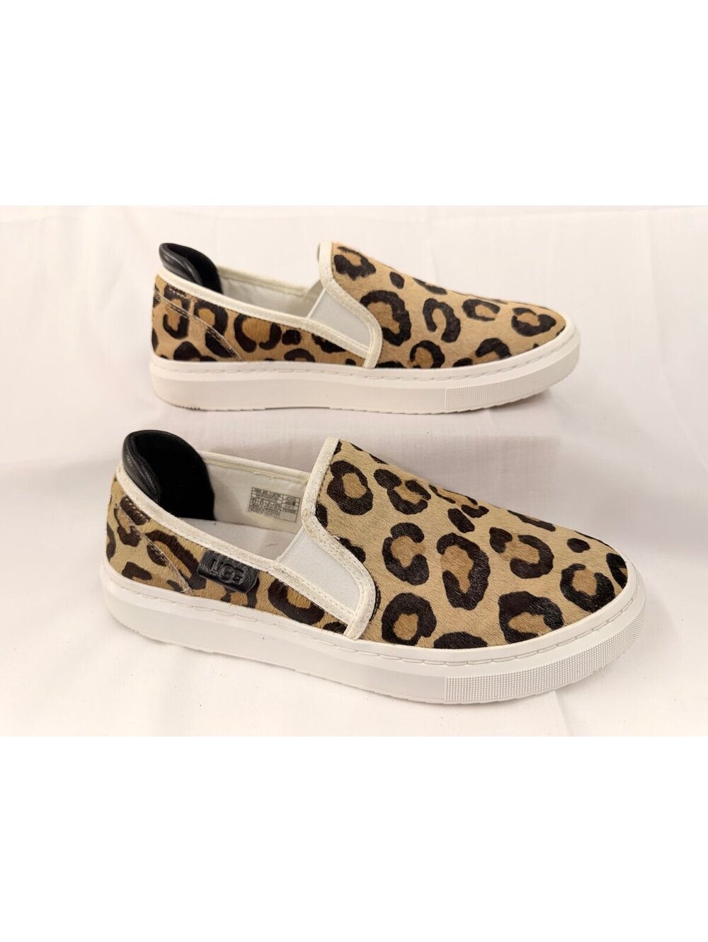 UGG Alameda Spotty Womens 8.5 Leopard Calf Hair Slip On Sneakers 1130780